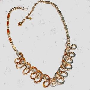 Vintage 1950s Sarah Coventry Celestial Fire rhinestone necklace